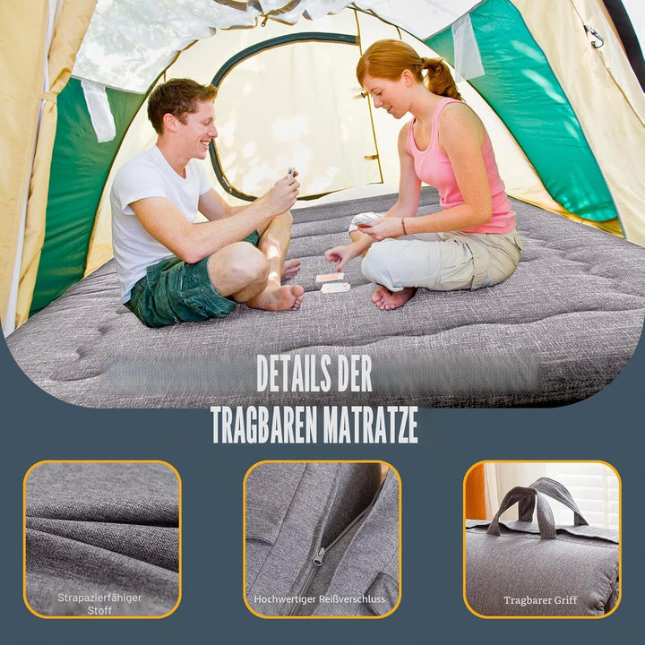 MAXYOYO Tragbare, Faltbare Futon-Matratze, hypoallergener Stoff und Schaumstoff-Matratzenauflage mit