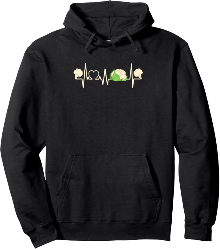 Blumenkohl Herzschlag Vegetarisch Veganer Gemüsebauer Pullover Hoodie