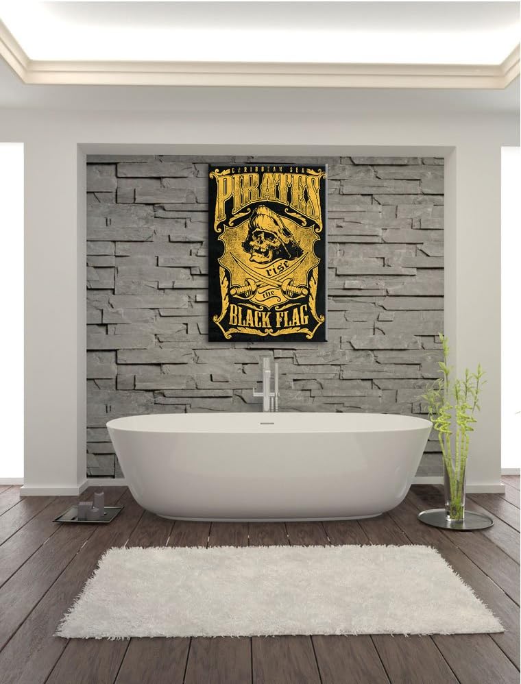 Dark Panique black Bild auf Leinwand, XXL riesige Bilder fertig gerahmt mit Keilrahmen, Kunstdruck a