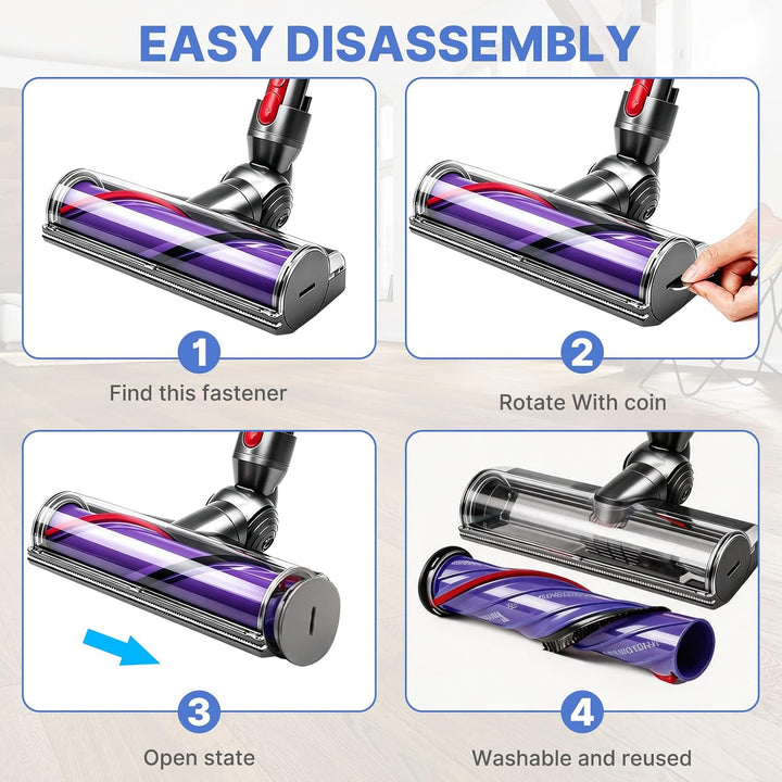 Elektrische Bürste kompatibel für Dyson V7 V8 V10 V11 V15 Staubsauger Ersatzteil Direktantrieb Reini