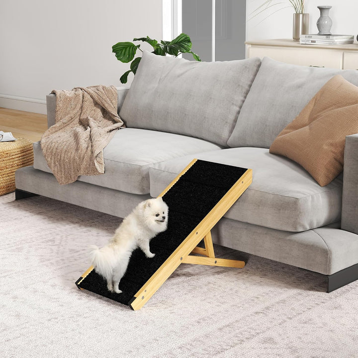 PawHut Hunderampe für Bett und Couch Faltbar Haustierrampe mit 4 Einstellbare Höhe von 24 bis 47,5 c