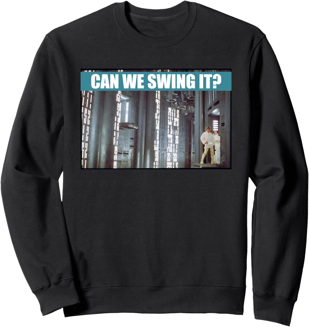 Star Wars Luke and Princess Leia Can We Swing It Meme Sweatshirt