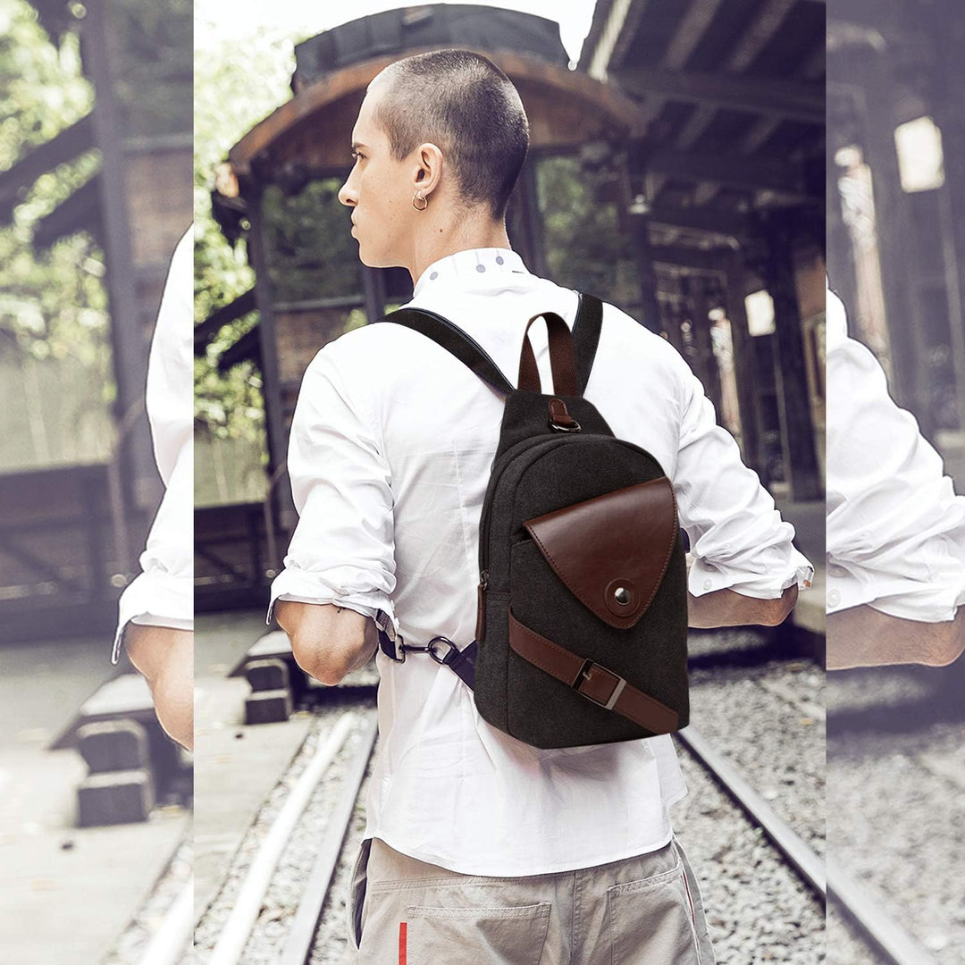 FANDARE Klassische Sling Bag Sport Rucksack Party Outdoor Tragbare Crossbody Tasche Damen/Herren Bre