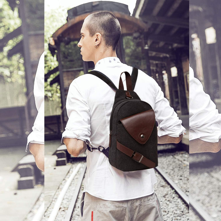 FANDARE Klassische Sling Bag Sport Rucksack Party Outdoor Tragbare Crossbody Tasche Damen/Herren Bre