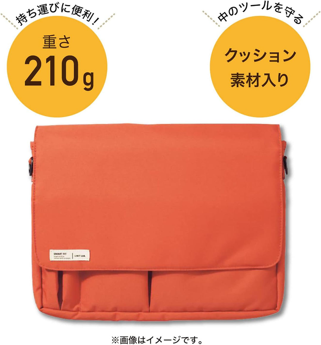 Lihit Lab A7576-4 Laptoptasche, 21,6 x 29,6 cm, Orange 8.3" x 11.4" Orange, 8.3" x 11.4" Orange