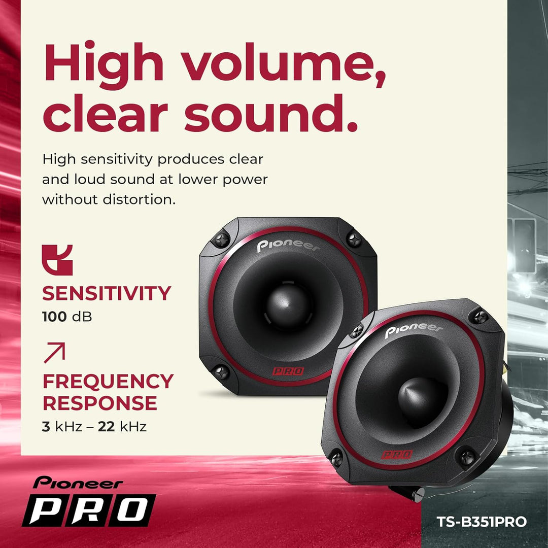 Pioneer TS-B351PRO P.R.O. Serie 3-1/5.1 cm 300W Max Power Titan-Membran Hocheffizienter Bullet Hocht