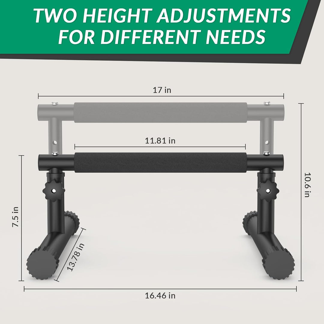 IMAYCC Verstellbare Parallettes Handstand Barrenm, 2 in 1 Push Up Bar Dip-Barren 19CM and 46CM Höhe,