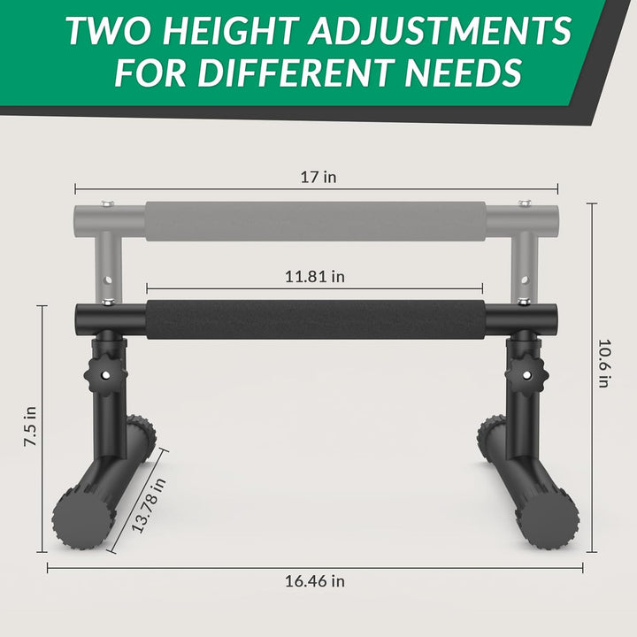 IMAYCC Verstellbare Parallettes Handstand Barrenm, 2 in 1 Push Up Bar Dip-Barren 19CM and 46CM Höhe,