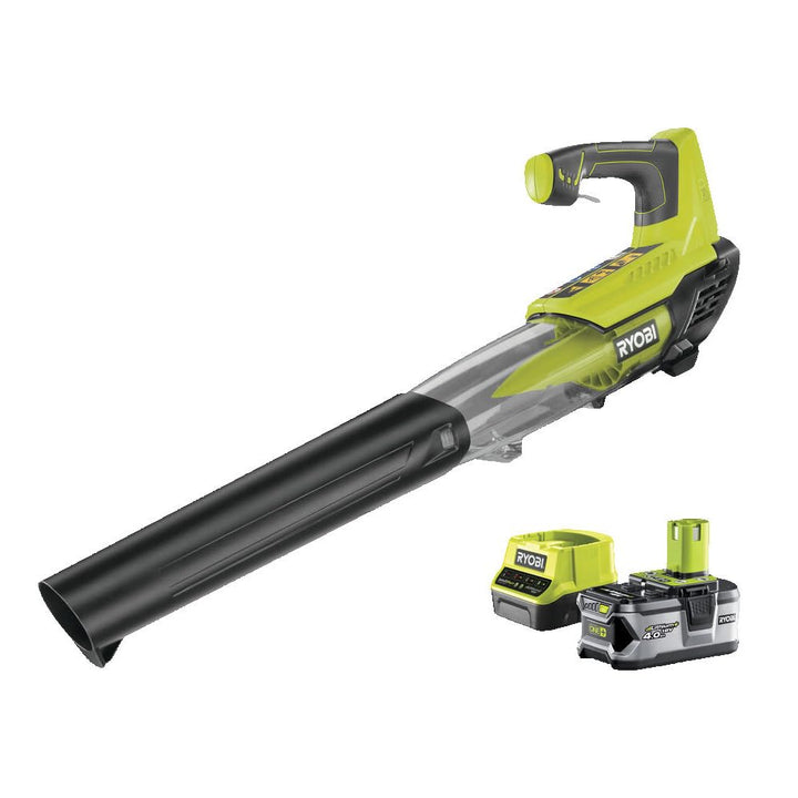 Ryobi 18 V ONE+ Akku-Laubgebläse RBL18JB40F (Luftgeschwindigkeit 160 km/h, Luftmenge 7,9 m³/min, Jet