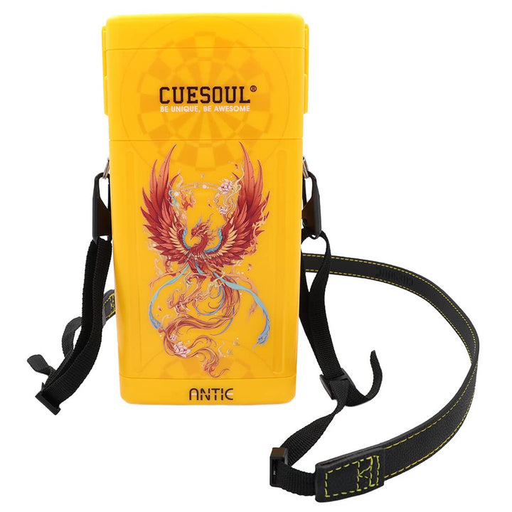 CUESOUL ANTIE Hard Dart Case, Hält 6 Steeldarts/Soft Tip Darts und zusätzliches Zubehör, mit Vier my