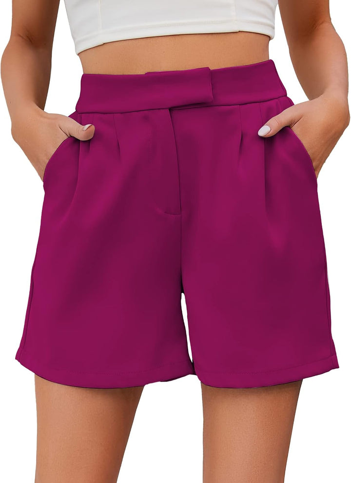 Famulily Frauen Sommer Lose Casual Bequeme Shorts Zurück Elastische Taille Weite Beinhose mit Tasche