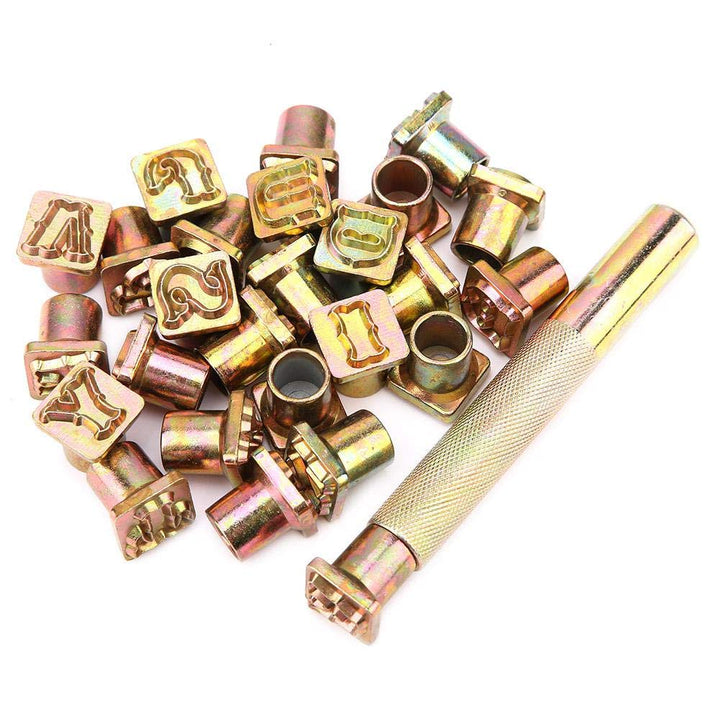 Alphabet Punsch Stempel, 13mm Metall Stempel Punch Set Vintage Design Alphabet 26 Buchstaben sterben