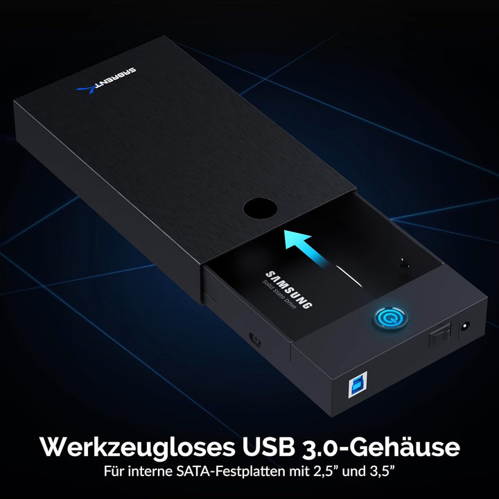 SABRENT SSD/HDD 2,5/3,5 Zoll Docking Station, festplatten gehäuse, USB 3.2 gen1 Hard Drive, sata auf