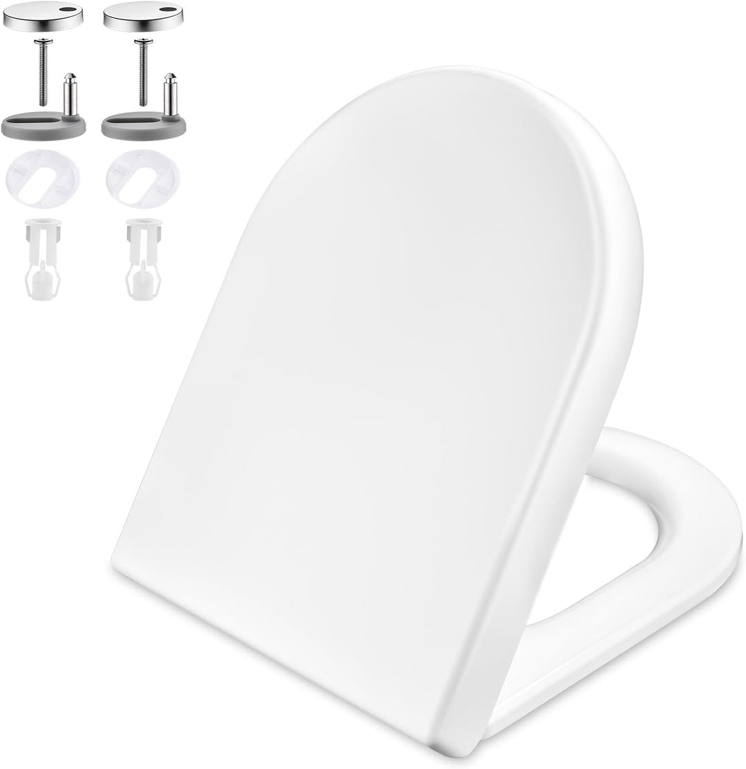 GRIFEMA WC Sitz mit Absenkautomatik-D Toilettendeckel Einfache Montage und Sauber, Klodeckel Quick-R