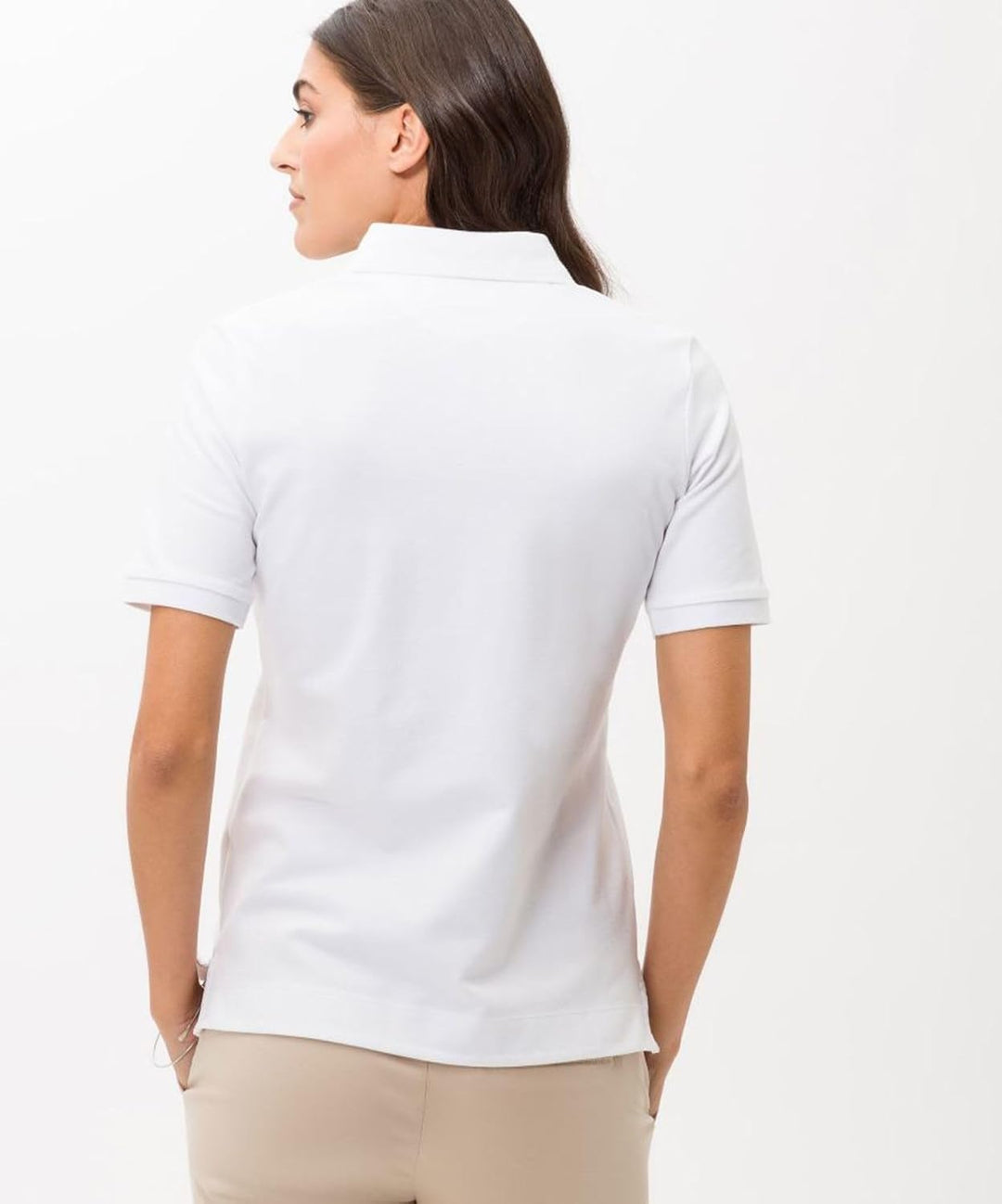 BRAX Damen T-Shirt Poloshirt Cleo Stretchpique Neongrün 36 99 White, 36 99 White