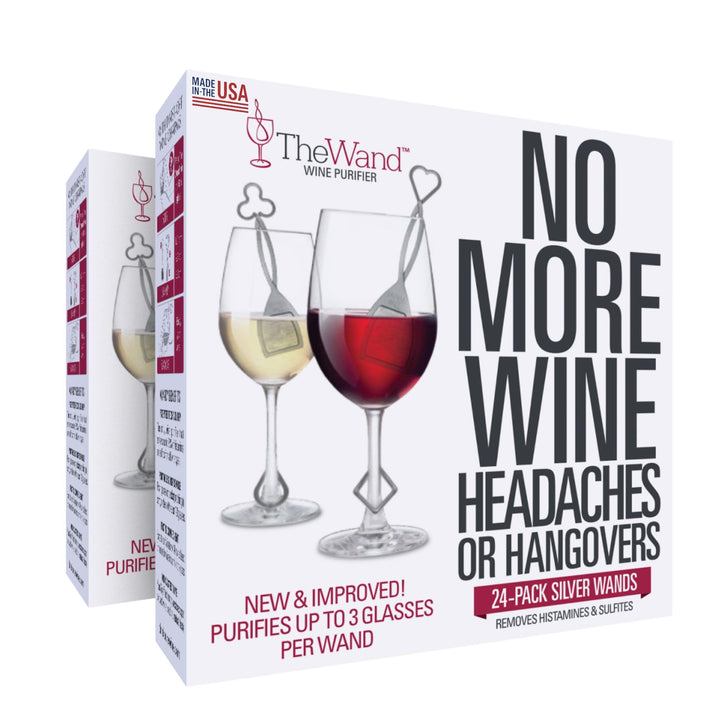 PureWine Weinfilter „The Wand“ mit Weinglas-Anhänger | Entfernt Histamine & Sulfite – weniger Kopfsc