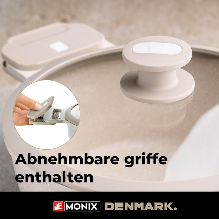 MONIX Denmark | Kochgeschirr-Set, 10-teilig, Aluminiumguss mit Antihaftbeschichtung, geeignet für al