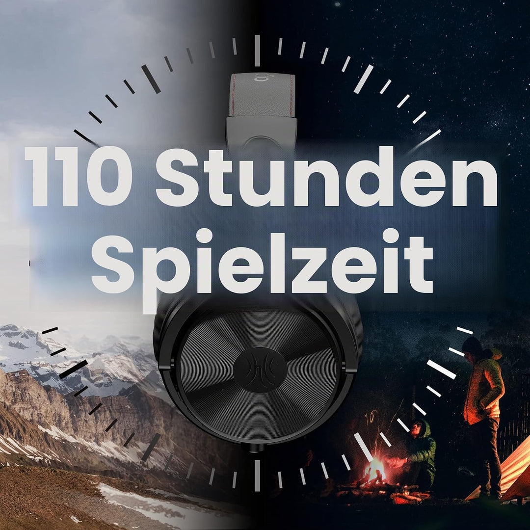 Oneodio Kabellos & Verdrahtet Bass Stereo Ohr-Kopfhörer Hi-Fi Klang Bluetooth Faltbare,30 Stunden Sp