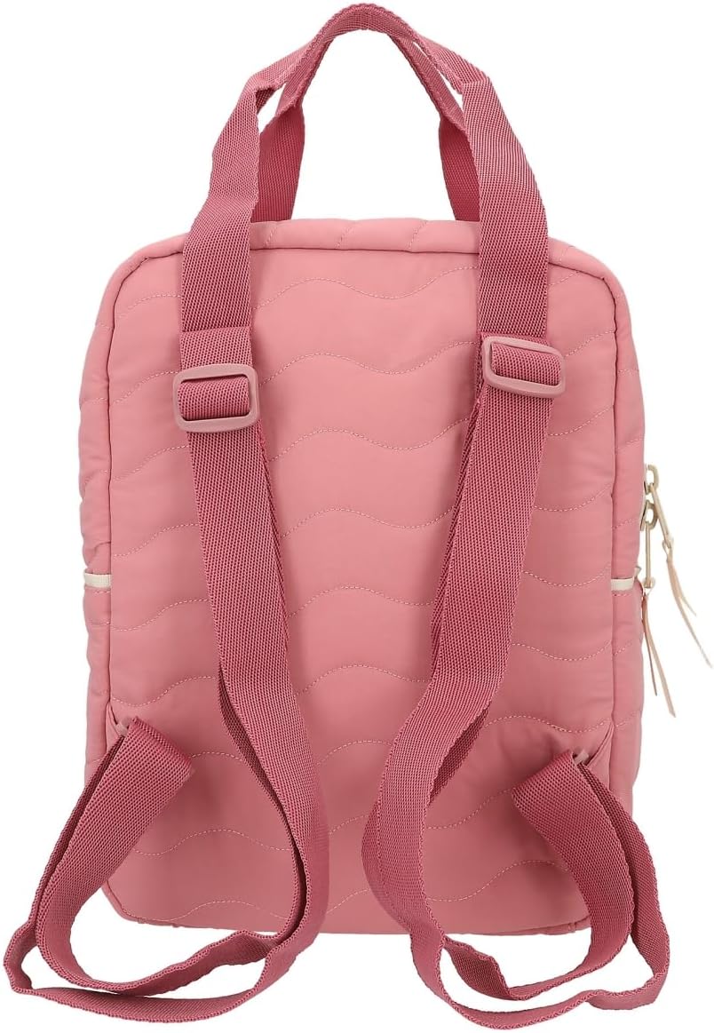 Depesche 12586 TOPModel Cosy - Rucksack mit Plüsch, buntem Herz Anhänger, Stepp-Details und Täschche