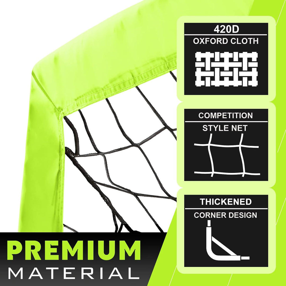 RUNBOW 274 x 152 cm Kinder Fussballtor mit Tragesack, tragbare Fussballnetze für Hinterhoftraining,