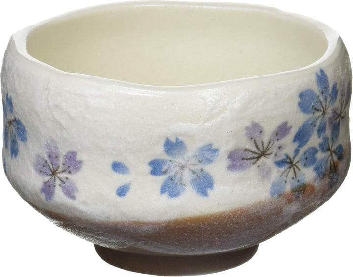 Mino Ware Japanese Matcha Bowl Chawan Heian Sakura Blue Color Dia9.4cm 250ml Made in Japan