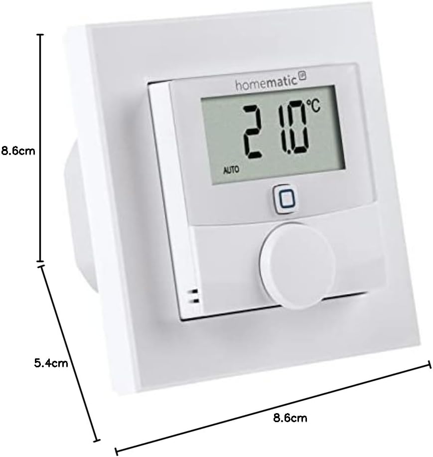 Homematic IP Smart Home Wandthermostat mit Schaltausgang HmIP-BWTH – für Markenschalter, 230 V für 2