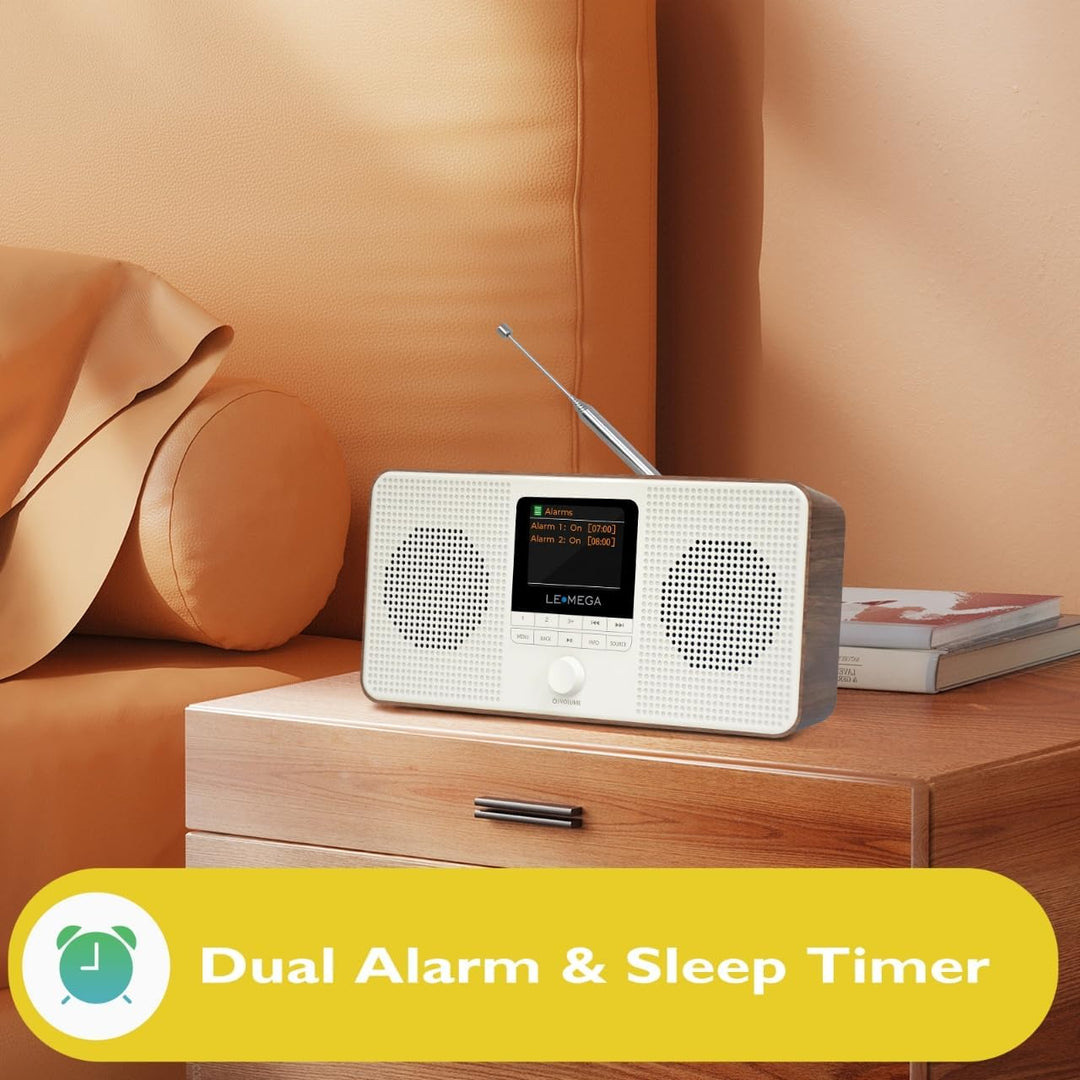 LEMEGA IR4S Stereo WiFi Internet Radio,Tragbares DAB/DAB+/FM Digitalradio,Spotify Connect,Bluetooth,