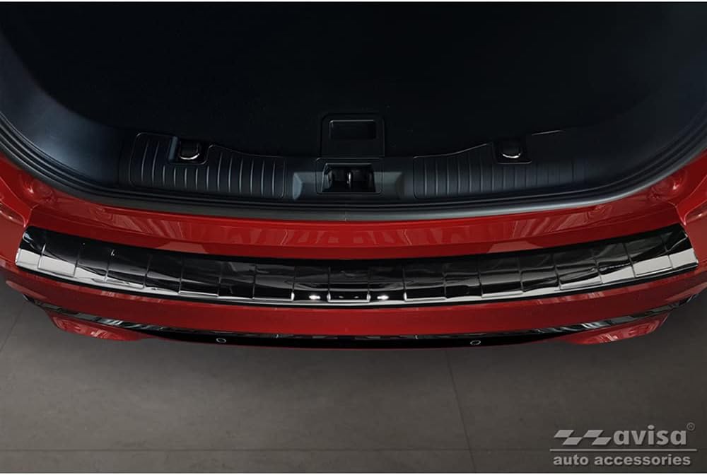 Avisa Spiegelschwarz Edelstahl Heckstossstangenschutz kompatibel mit Ford Kuga III ST-Line/Hybrid/Vi