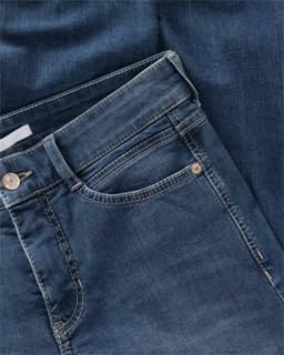 MAC Jeans Damen Jeans Hose Melanie Stretchdenim Grey 34 Mid Blue Used/L32, 34 Mid Blue Used/L32
