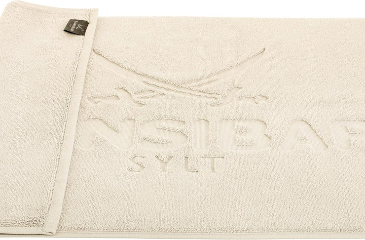 Sansibar Badvorleger Fein-Flor Badteppich Badematte 100% Baumwolle 50x80 cm (50 x 80 cm, Sand) 50 x
