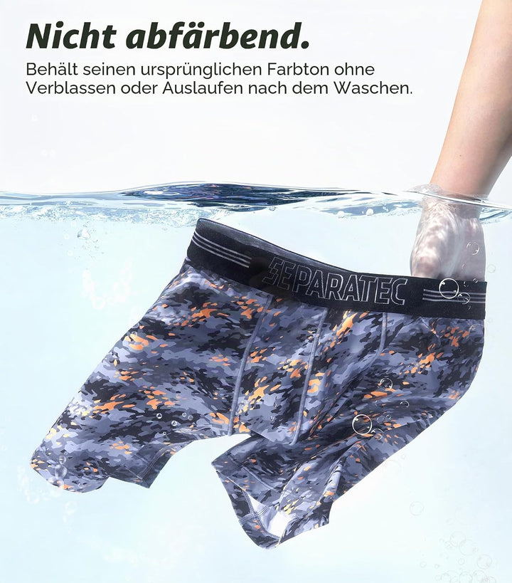 Separatec Boxershorts Herren Mehrfachpackung Sport Schnell trocknend Doppelbeutel Dual Pouch Unterho