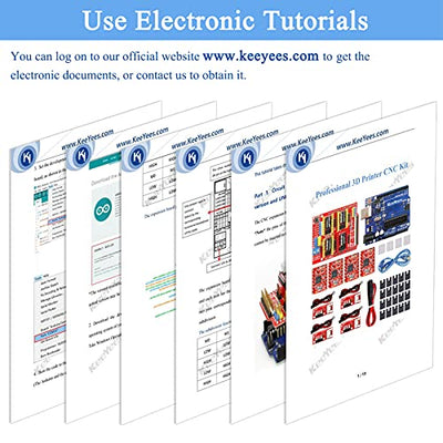 KeeYees Professional 3D Drucker CNC Kit mit E-Tutorial - CNC Shield V3 mit Jumper Kappen, A4988 Schr