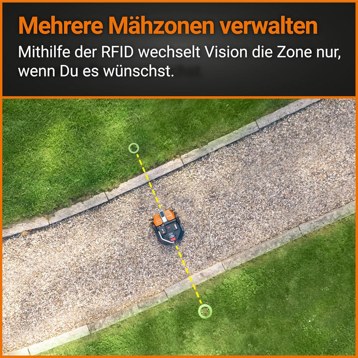 WORX Landroid Vision M600 Mähroboter WR206E - für Gärten bis 600qm - mit WLAN & Bluetooth - Mährobot