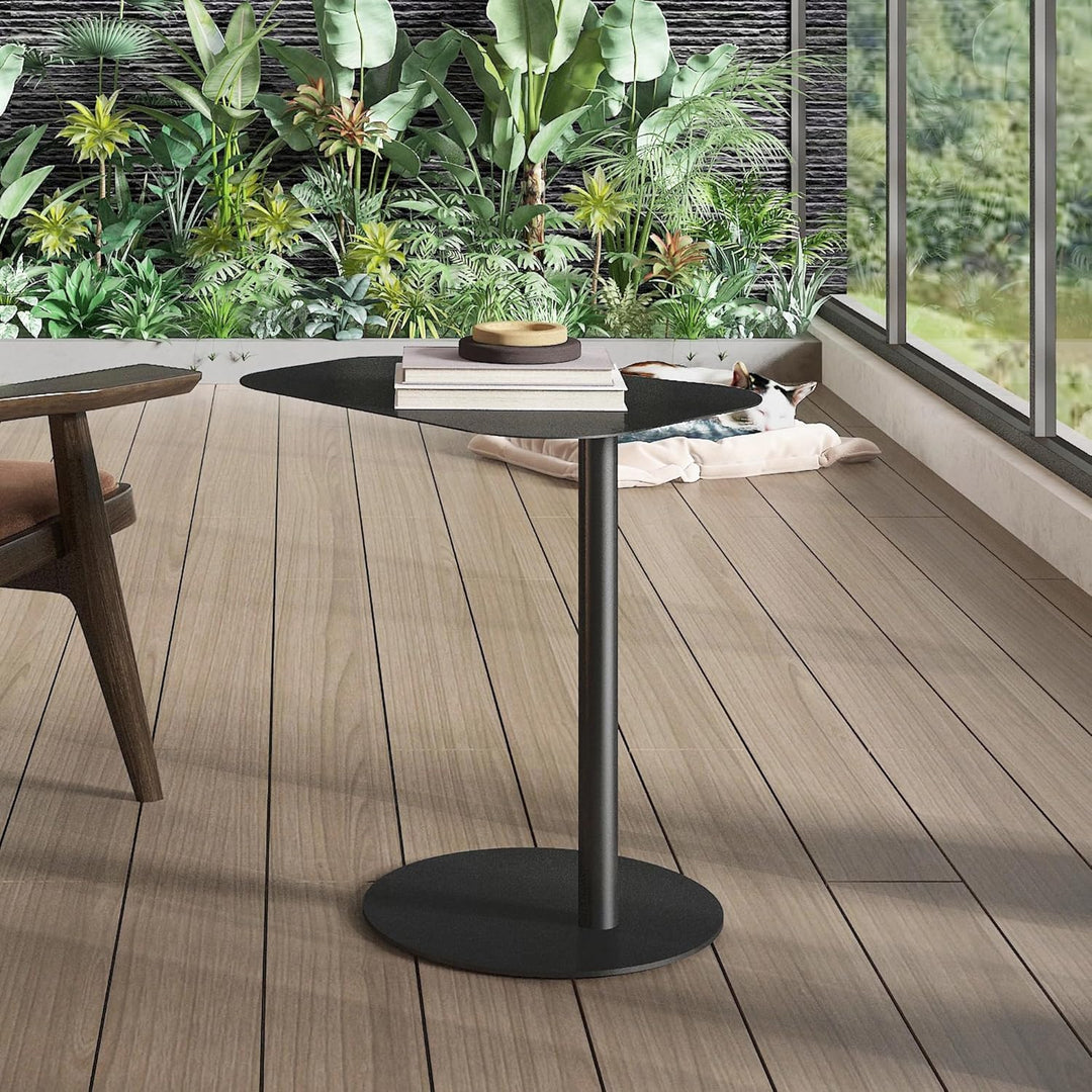 [en.casa] Beistelltisch Nastätten Gartentisch Couchtisch mit Metallgestell Sofatisch modernes Design