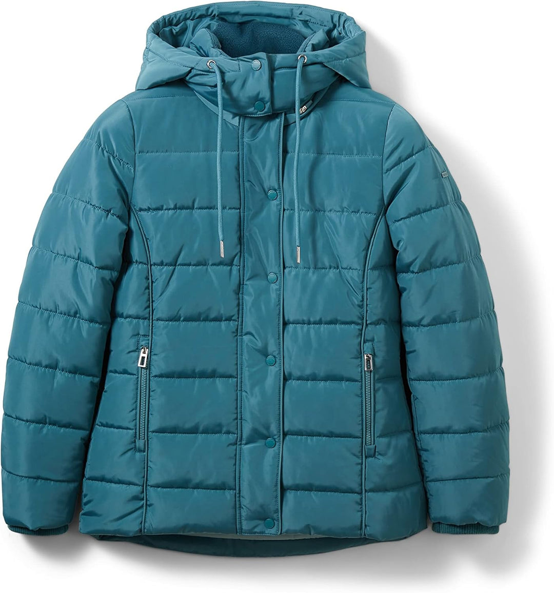 TOM TAILOR Damen 1032480 Winterjacke mit Kapuze (1er Pack) XS 13222 - Pastel Teal, XS 13222 - Pastel