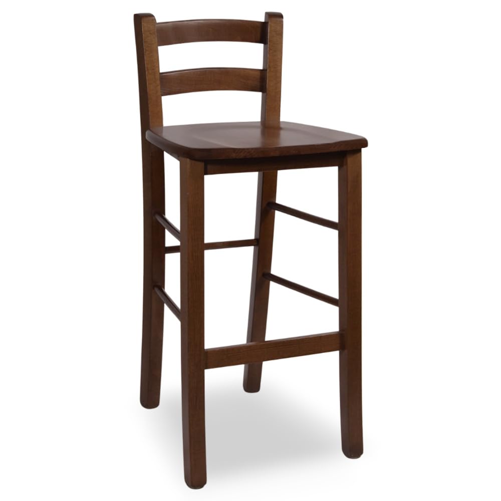 Ok Affarefatto Maddaloni Hocker aus Massivholz für Pub Pizzeria Casa H 67 cm vom Erde neu montiert