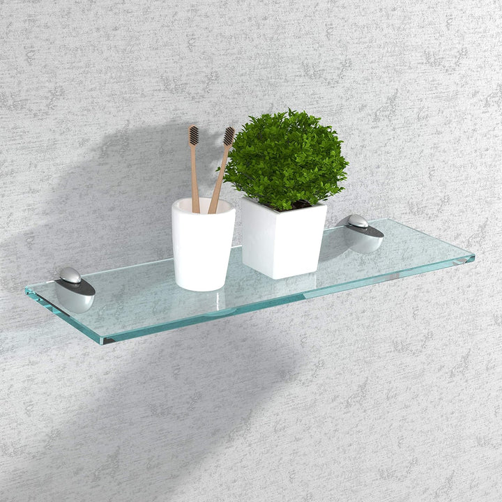 bijon Glasregal Glasablage Wandregal Glas Bad-Regal Glas Badezimmer Regal Badablage Ablageregal - 8m