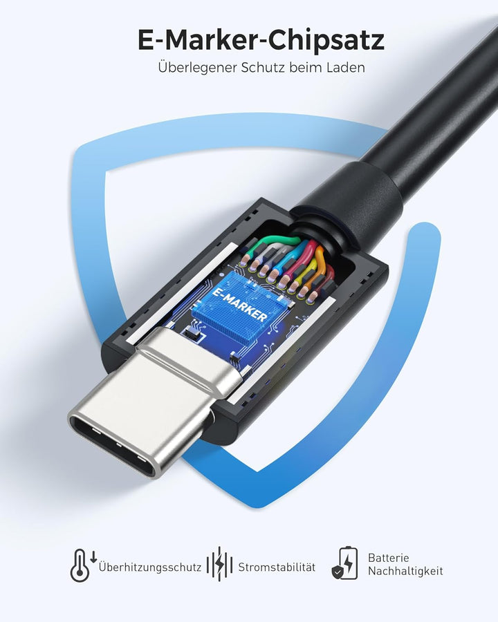 [Intel Zertifiziertes] Cable Matters Thunderbolt 3 Kabel 0,8m (USB C Thunderbolt Kabel) mit 100W Auf