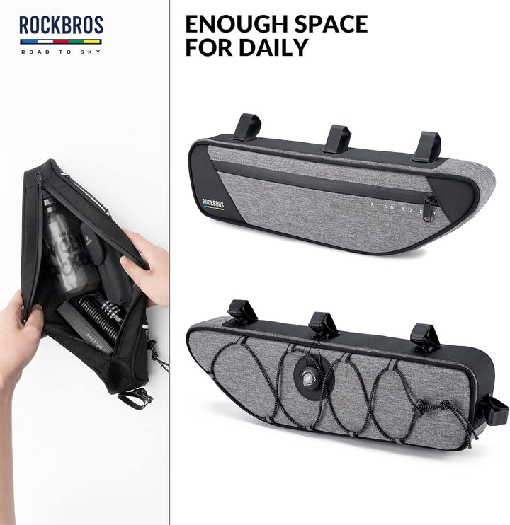 ROCKBROS Road-to-Sky Fahrrad Rahmentasche Reflektierende Wasserabweisende Fahrradtasche für Rahmen 2
