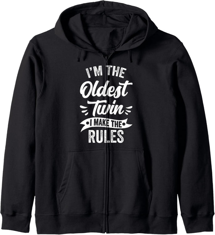 Lustiges Grosser Zwilling Zwillingsschwester Zwillingsbruder Kapuzenjacke
