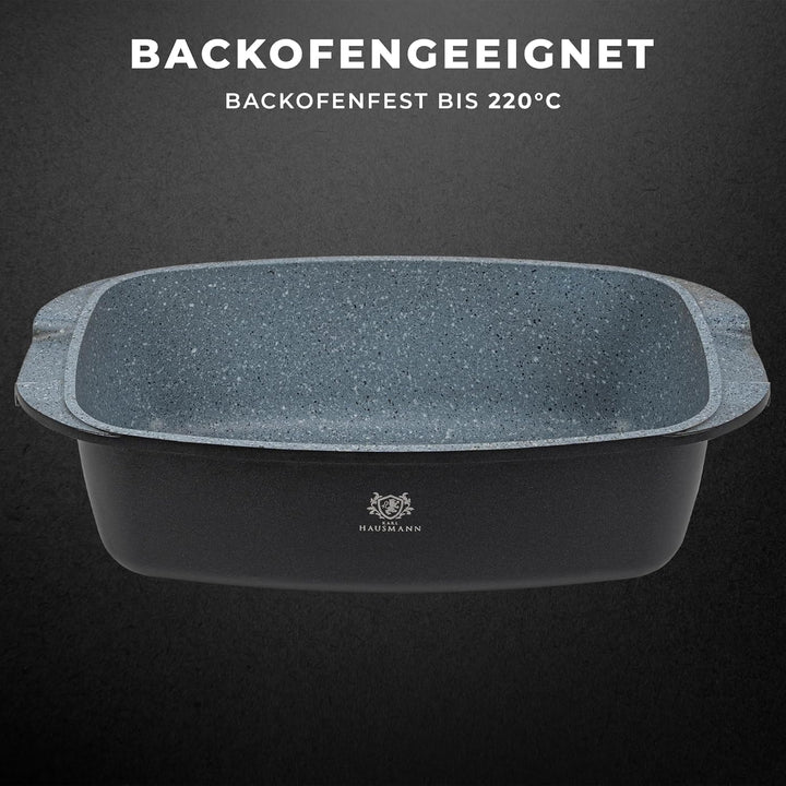 Aluguss Kochtopf - 5.5L - Ø 39 cm - Gross Topf Beschichtet Für alle Herdarten auch Induktion - Antih