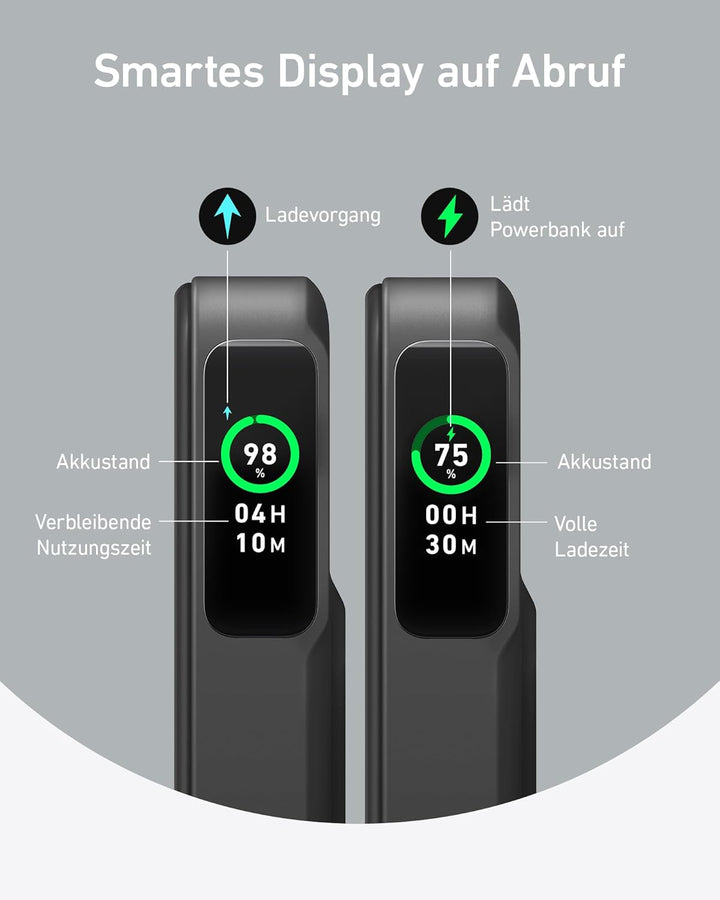 Anker MagGo Powerbank, Qi2-zertifiziertes 15W ultraschnelles MagSafe-kompatibles mobiles Ladegerät,