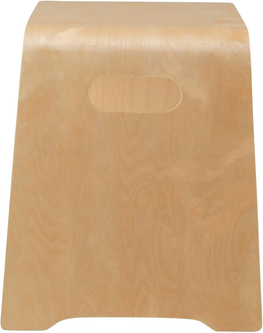 Home4You Sitzhocker - Stapelbar - Belastbar bis 80 kg - 47 x 45 x 42 cm - Braun - Birkenholz - Stape