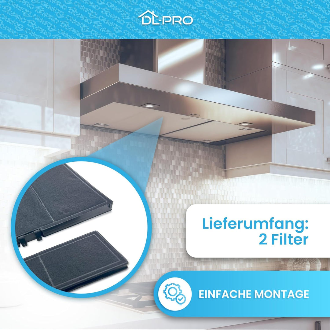 DL-pro Kohlefilterset für Gaggenau 11018700 9001246937 9001246938 Kohlefilter Aktivkohlefilter Filte
