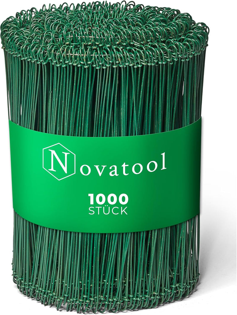Novatool Drahtsackverschlüsse 1000-5000 Stück | Kupfer Schwarz Grün Rödeldraht Bindedraht mit Drilla