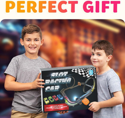 Atlasonix Autorennbahn, Elektrisches Auto für Kinder, Rennbahn Kinder 3 4 5 6 7 8 Jahre für Jungen u