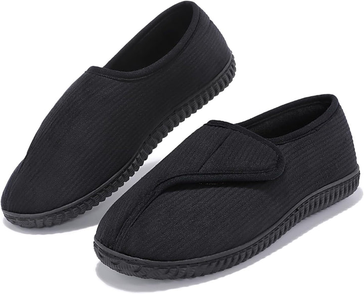 Git-up Herren Diabetiker Hausschuhe Schuhe Arthritis Ödem Verstellbare Verschluss Memory Foam Haussc