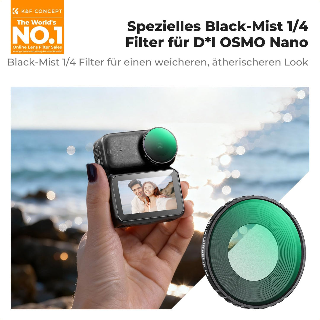 K&F CONCEPT DJI Nano Black-Mist 1/4 Filter, Black Diffusion Filter mit Mehrfach Beschichtete HD opti