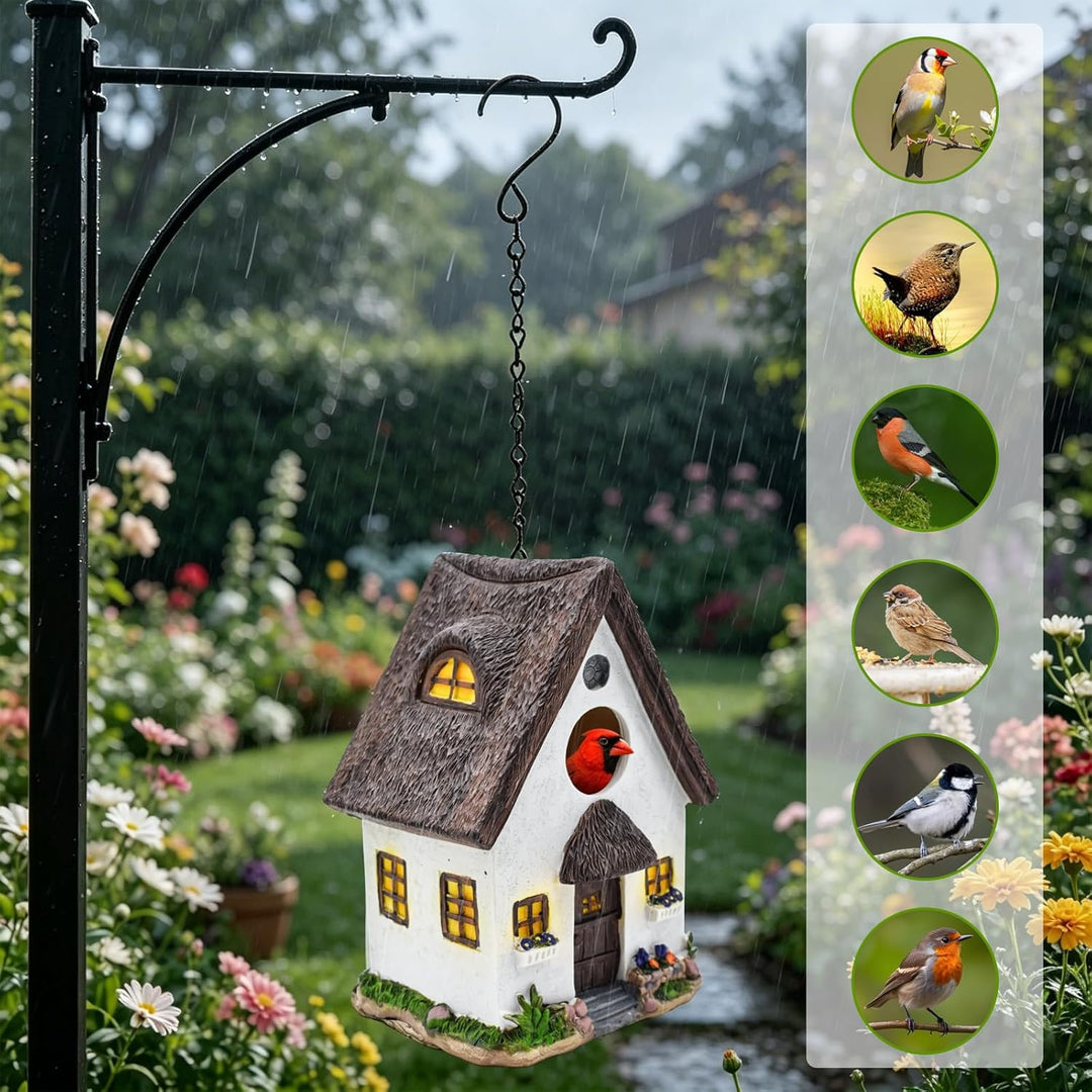Vogelhaus zum Aufhängen, Wetterfest Nistkasten für Vögel mit 35 mm Einflugloch, Dekoration Vogelhäus