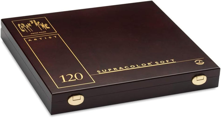 Caran 3888.92 D'ache Supracolor 120 Farbstifte im Holzkoffer multi